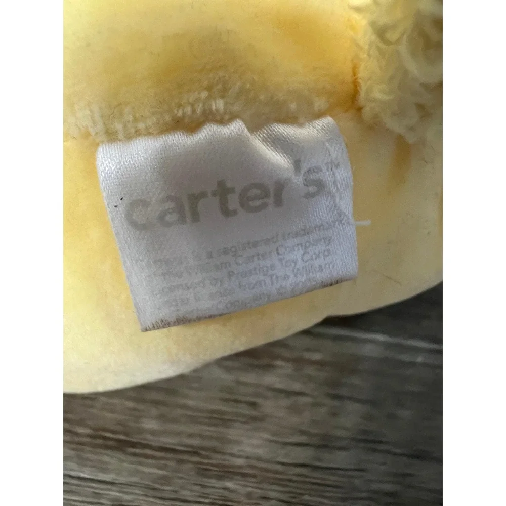 Vintage 2005 Carter's Terry Cloth Yellow‎ Baby Duck Rattle Plush